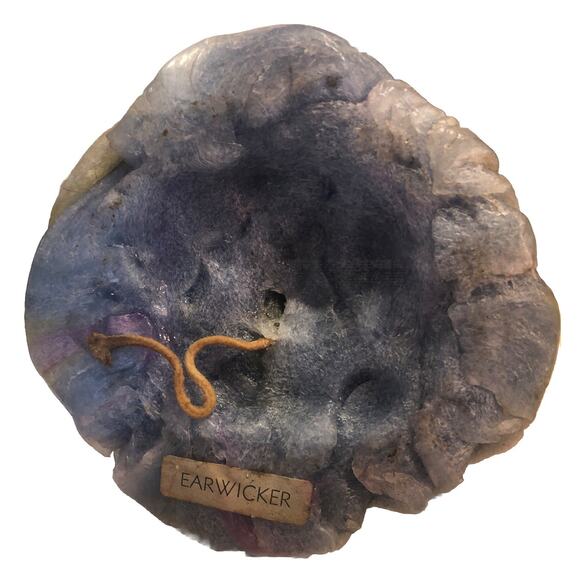 Vintage Mushroom wax Large Is Blues Green Marbled Small Orange /yellow Boho - Picture 8 of 8